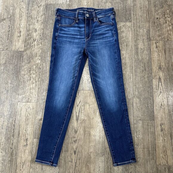American Eagle Outfitters Denim - American Eagle HI RISE JEGGING Womens Sz 6 Short Blue Jeans Denim Pants 27x25.5